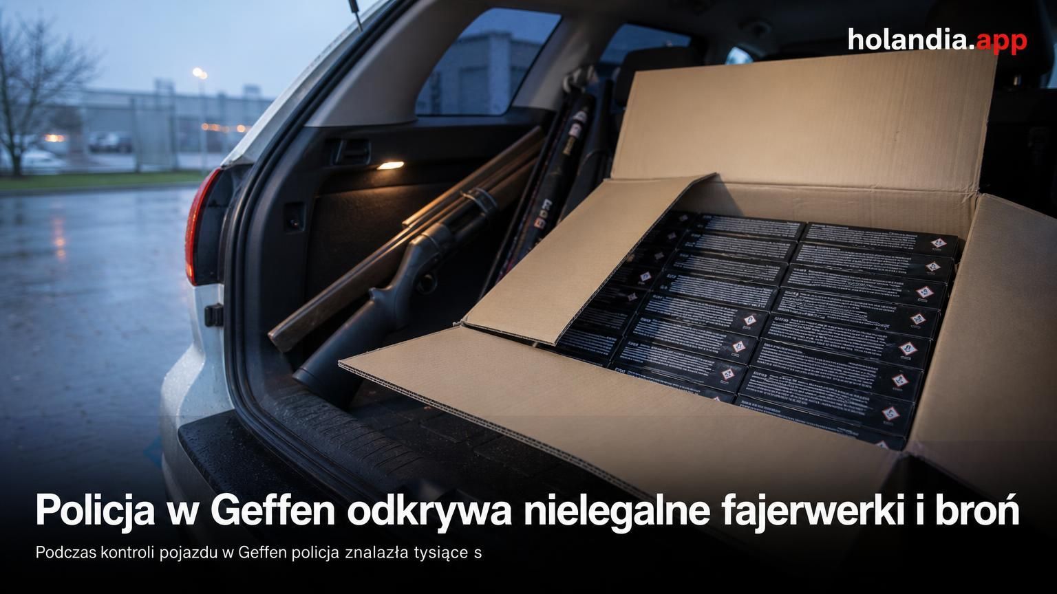 Policja w Geffen odkrywa nielegalne fajerwerki i broń