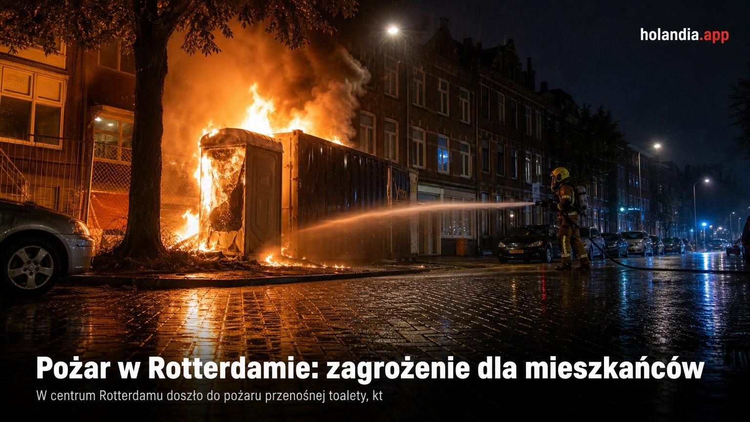 Pożar w Rotterdamie: zagrożenie dla mieszkańców