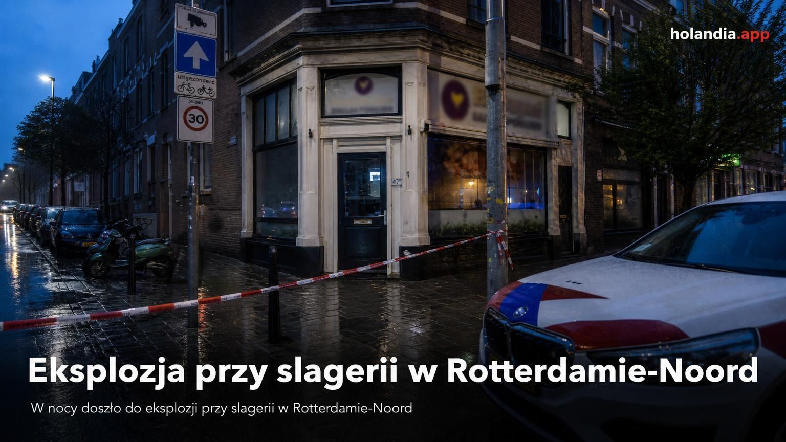 Eksplozja przy slagerii w Rotterdamie-Noord