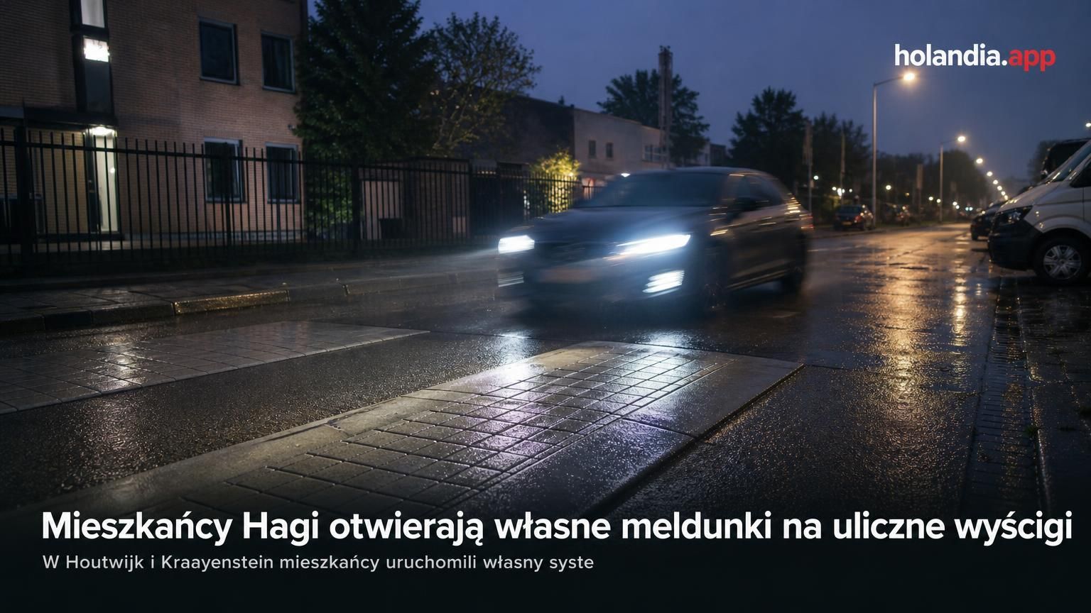 Mieszkańcy Hagi otwierają własne meldunki na uliczne wyścigi
