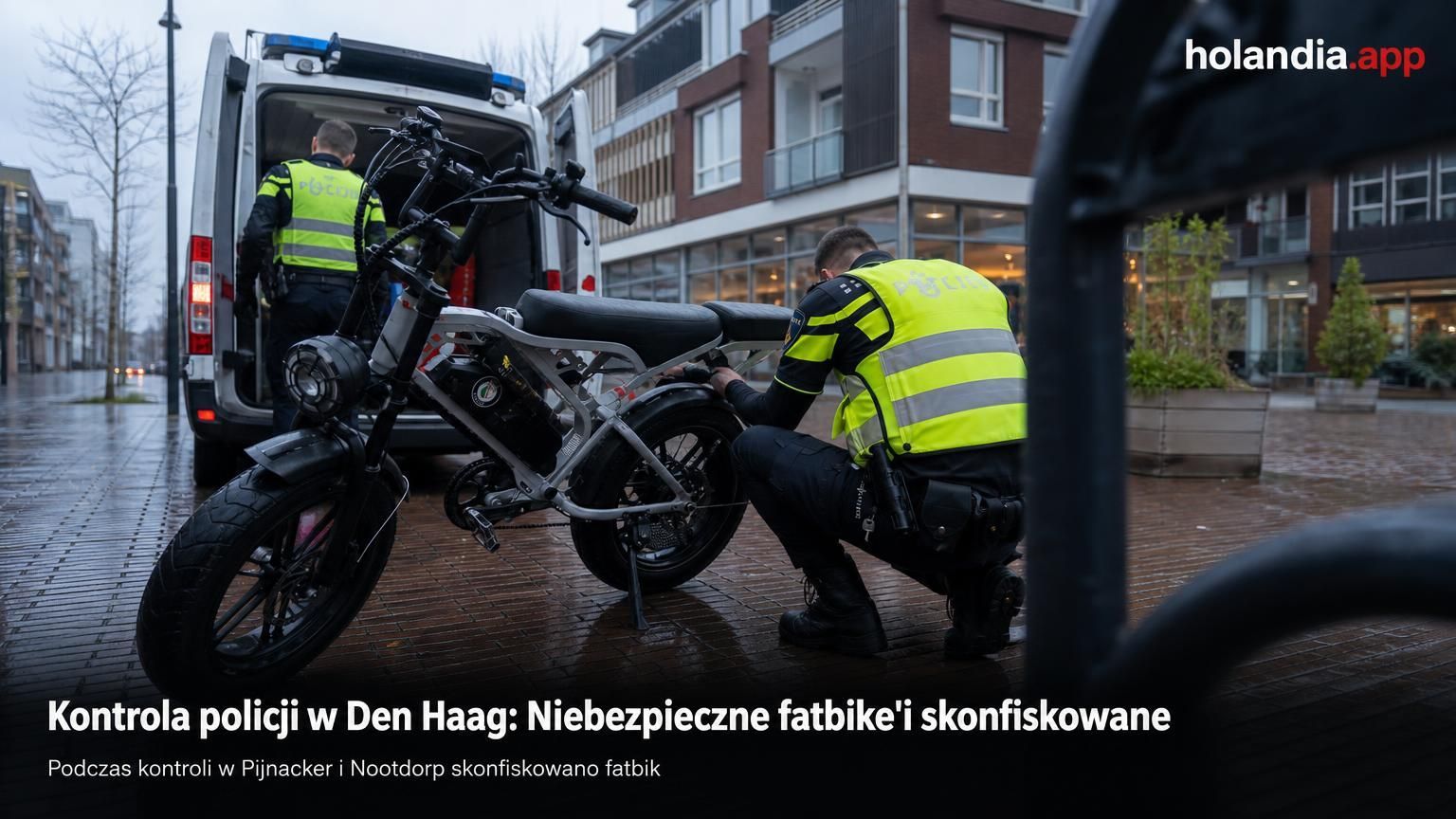 Kontrola policji w Den Haag: Niebezpieczne fatbike'i skonfiskowane