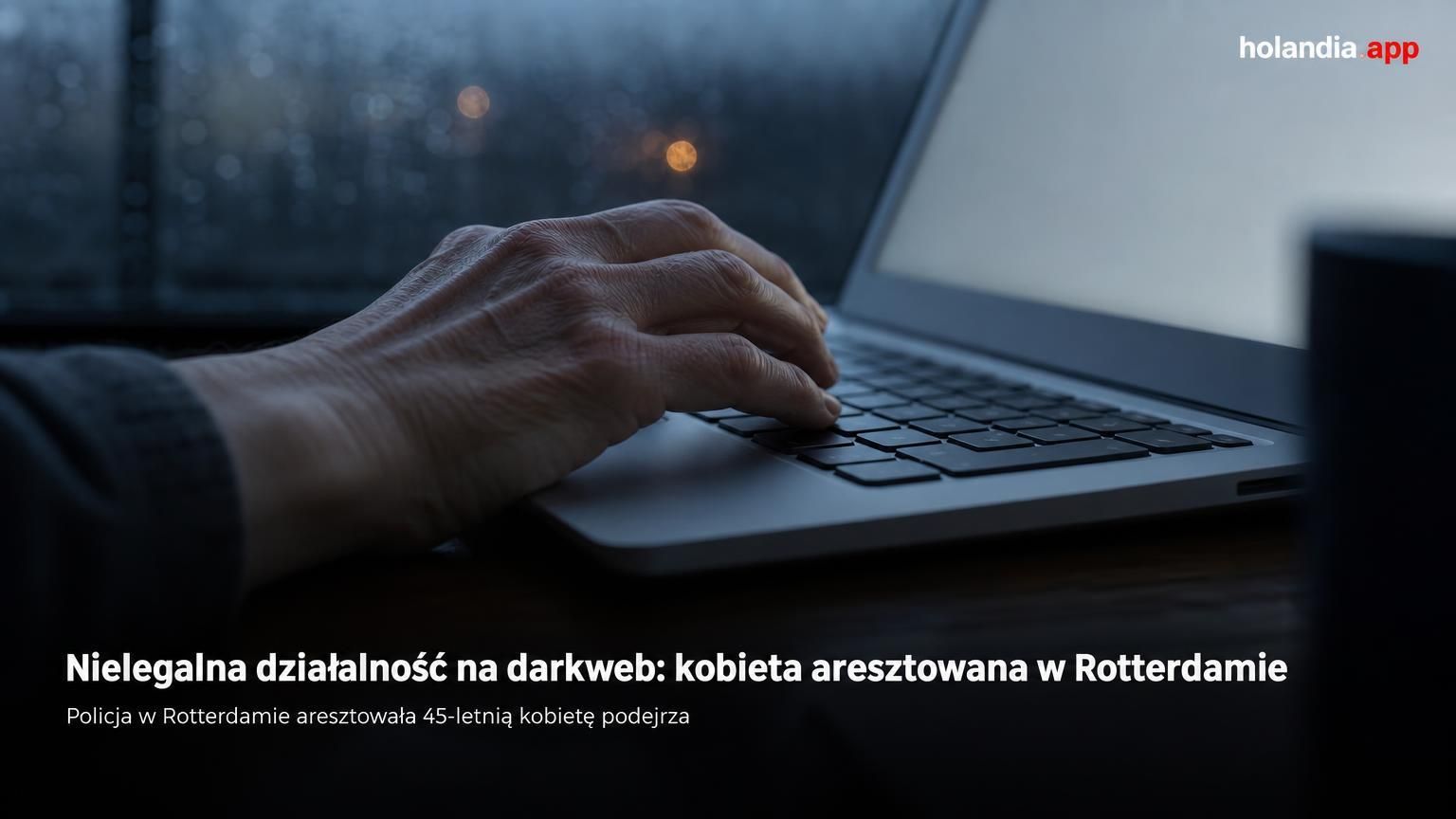 Nielegalna działalność na darkweb: kobieta aresztowana w Rotterdamie