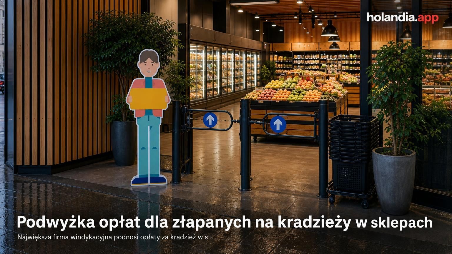 Podwyżka opłat dla złapanych na kradzieży w sklepach