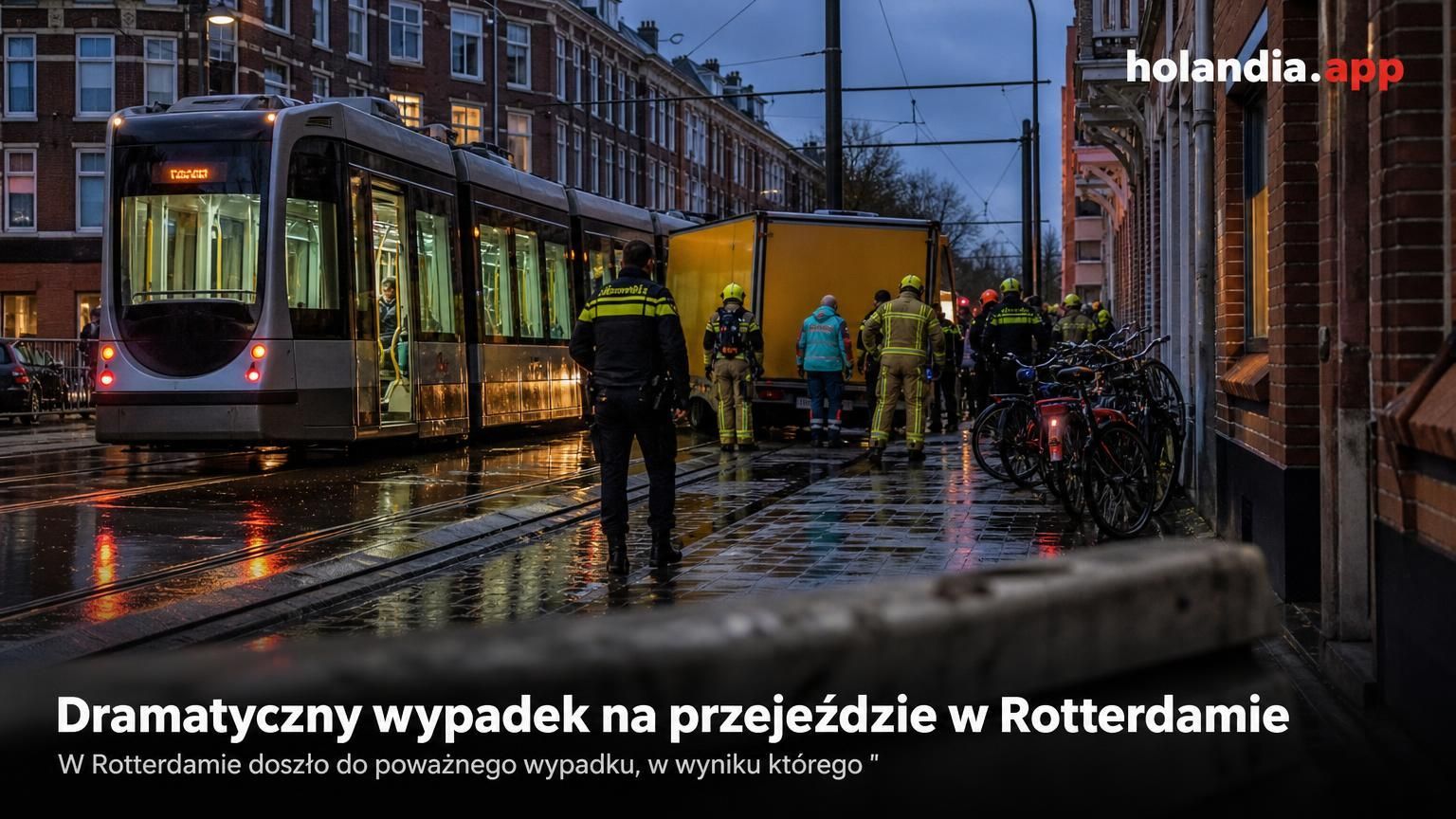 Dramatyczny wypadek na przejeździe w Rotterdamie