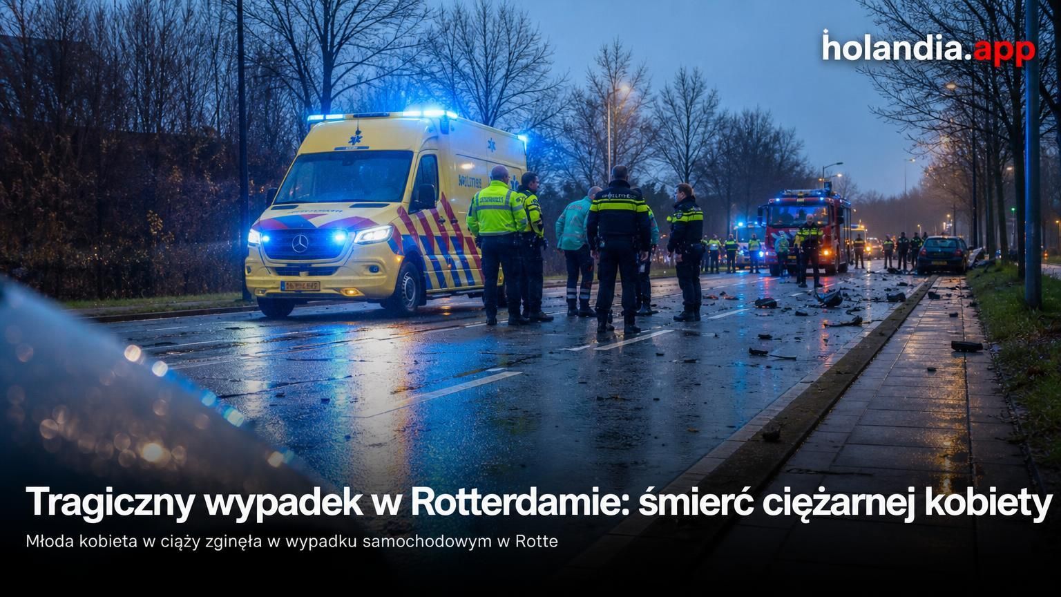 Tragiczny wypadek w Rotterdamie: śmierć ciężarnej kobiety