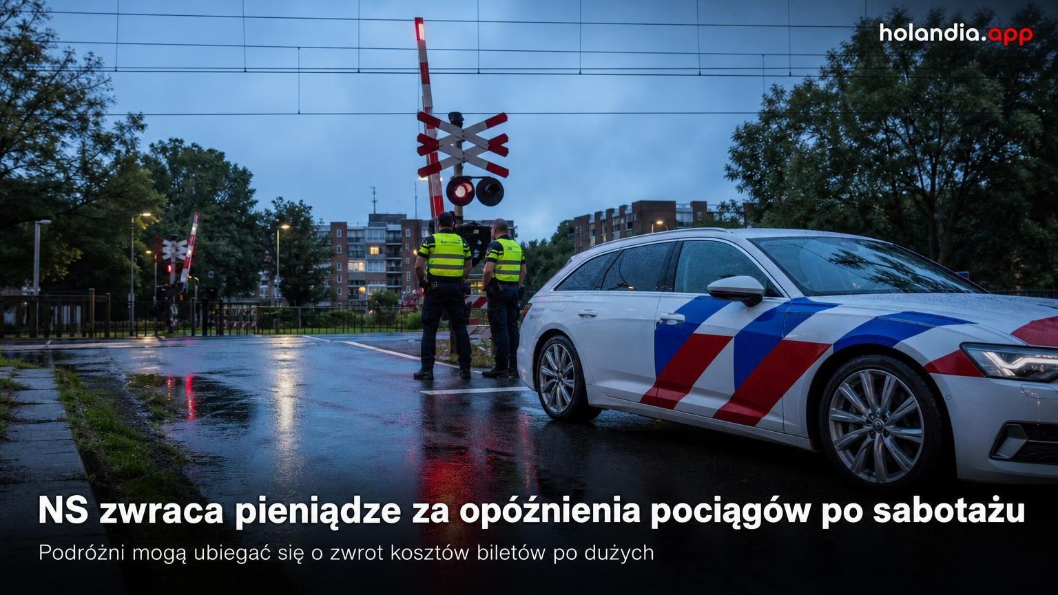 NS zwraca pieniądze za opóźnienia pociągów po sabotażu