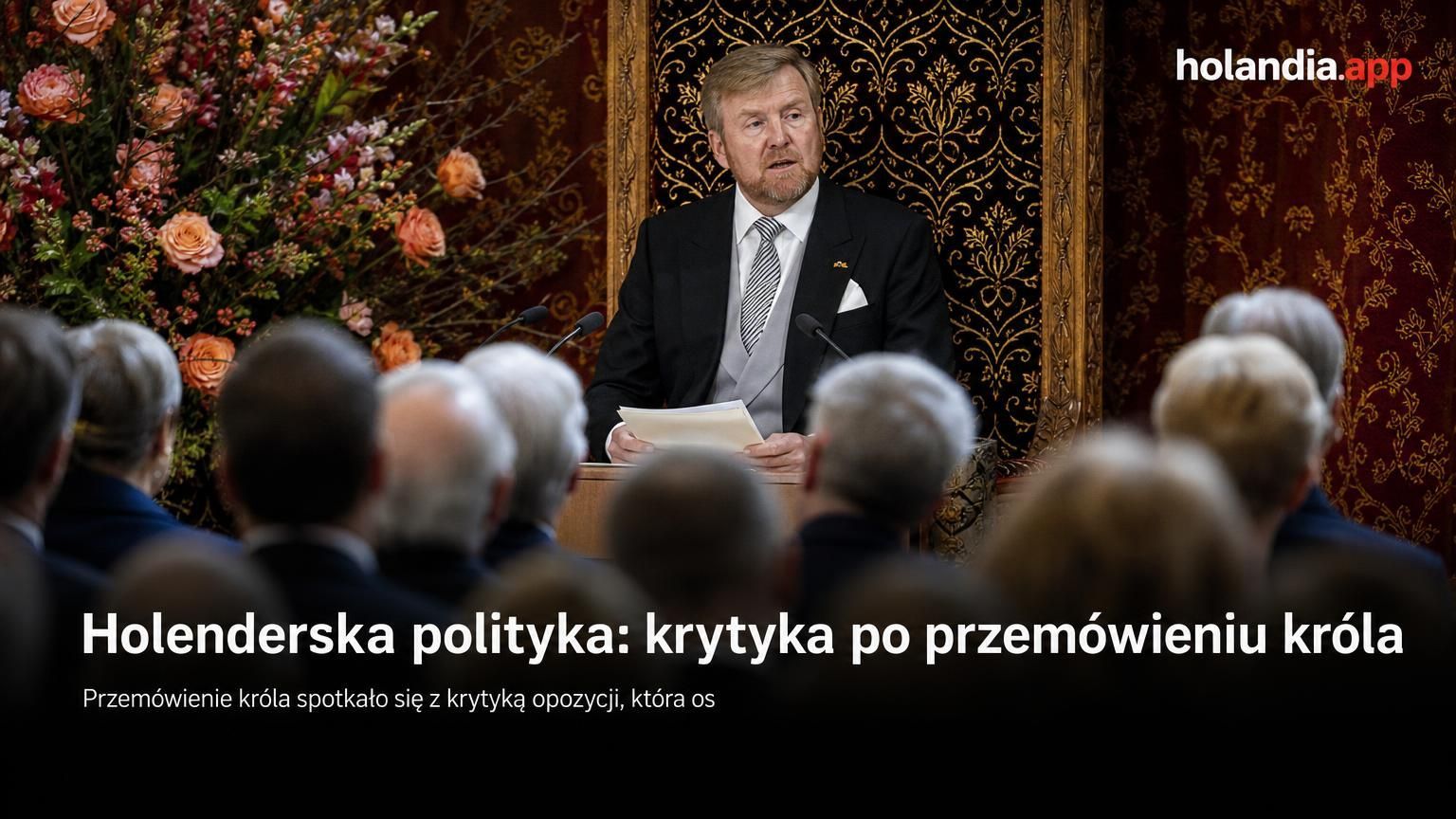 Holenderska polityka: krytyka po przemówieniu króla