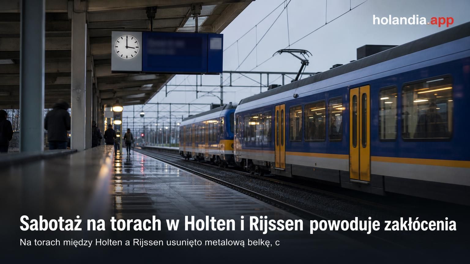 Sabotaż na torach w Holten i Rijssen powoduje zakłócenia