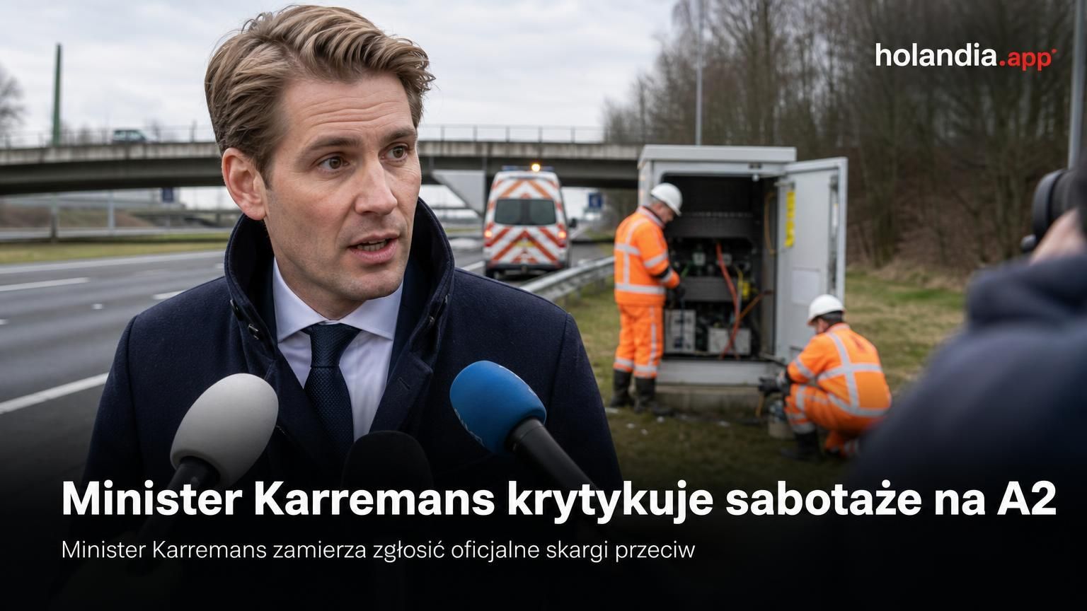 Minister Karremans krytykuje sabotaże na A2