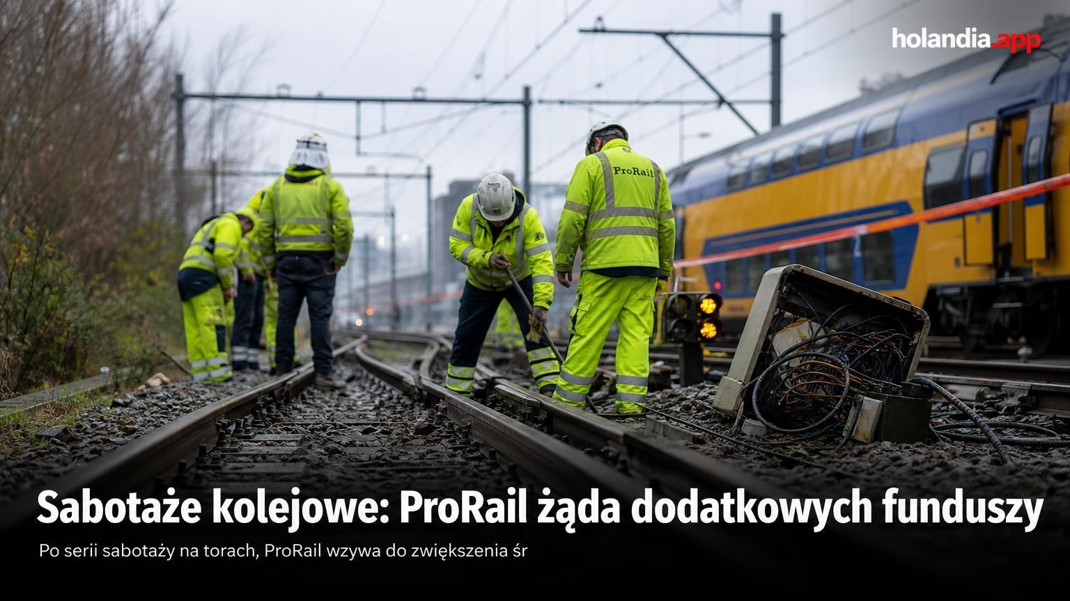 Sabotaże kolejowe: ProRail żąda dodatkowych funduszy
