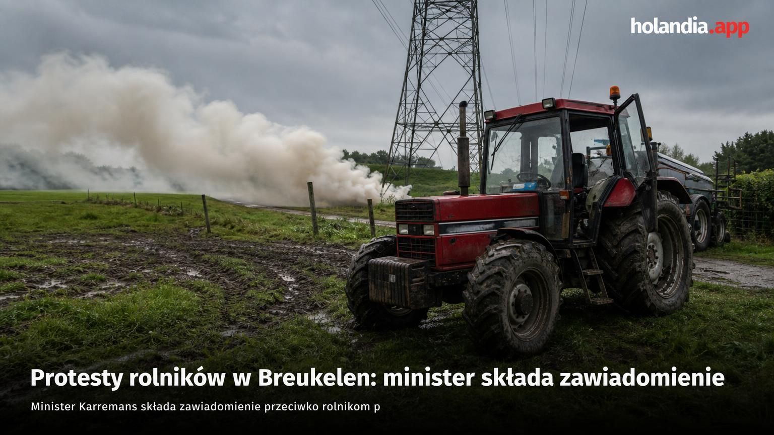 Protesty rolników w Breukelen: minister składa zawiadomienie