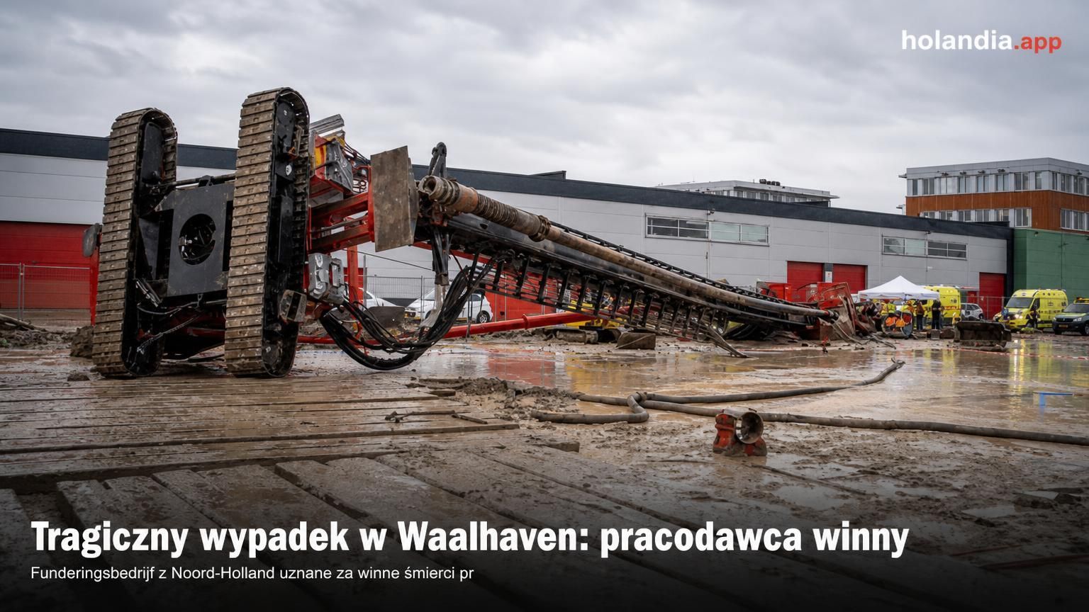 Tragiczny wypadek w Waalhaven: pracodawca winny