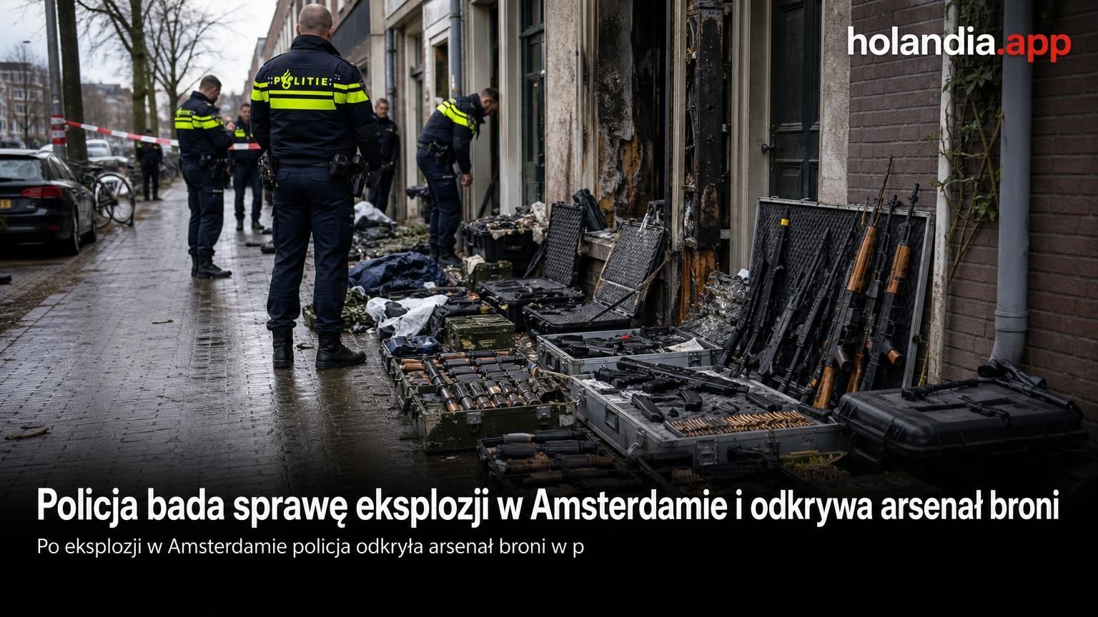 Policja bada sprawę eksplozji w Amsterdamie i odkrywa arsenał broni