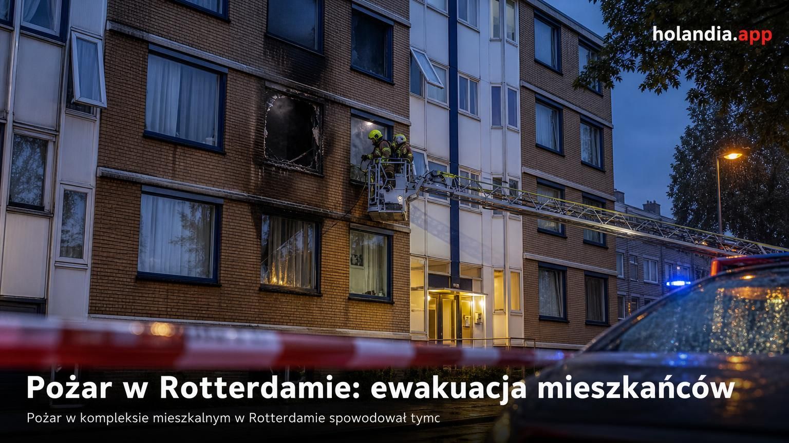 Pożar w Rotterdamie: ewakuacja mieszkańców