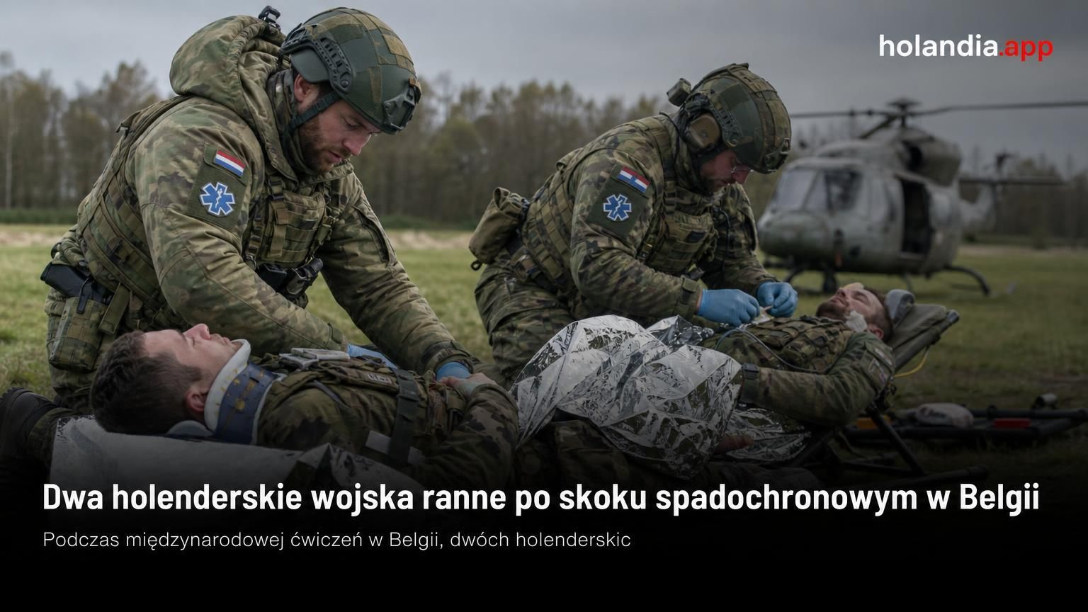 Dwa holenderskie wojska ranne po skoku spadochronowym w Belgii