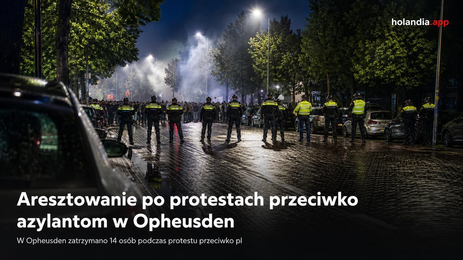 Aresztowanie po protestach przeciwko azylantom w Opheusden