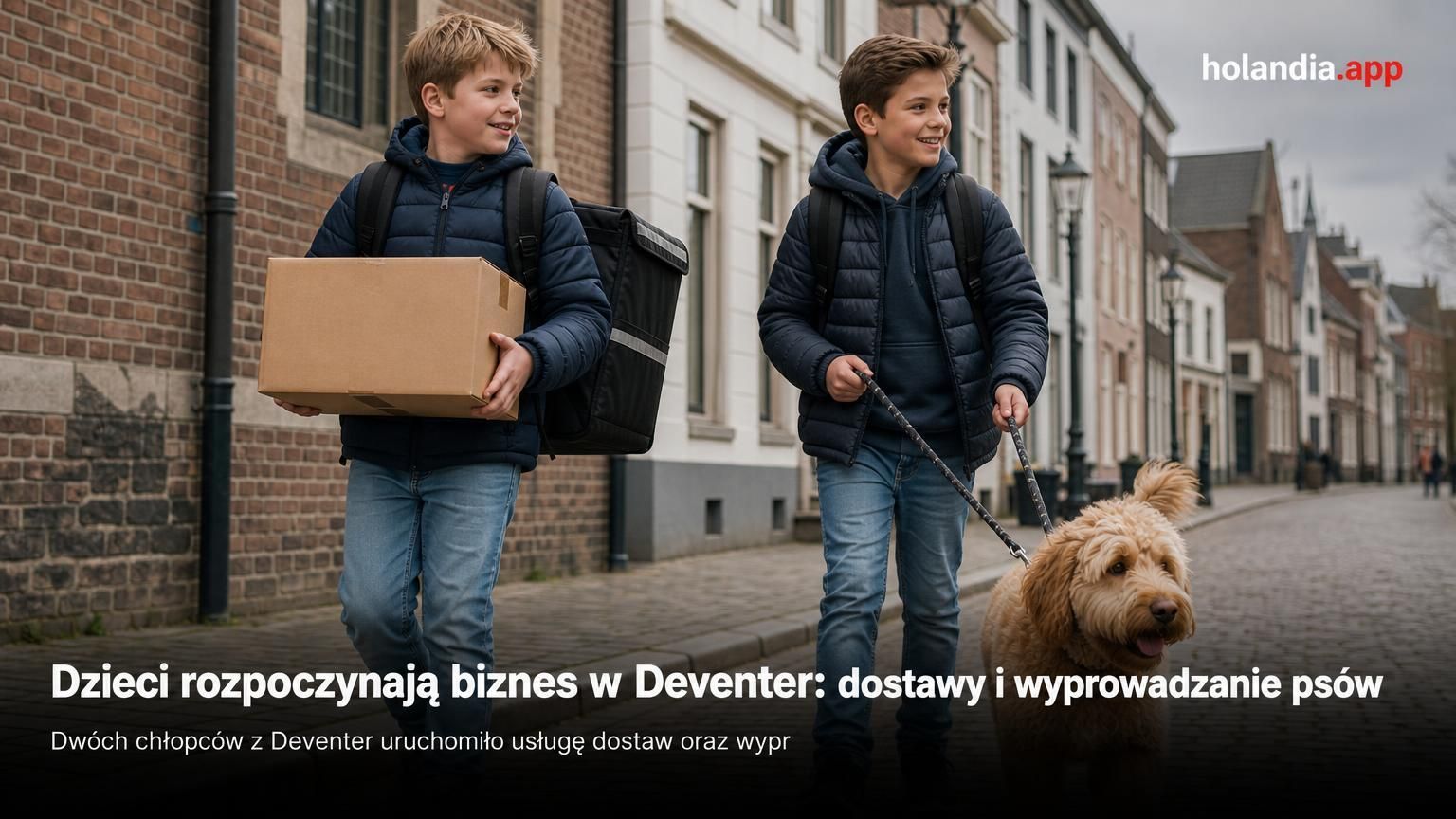 Dzieci rozpoczynają biznes w Deventer: dostawy i wyprowadzanie psów