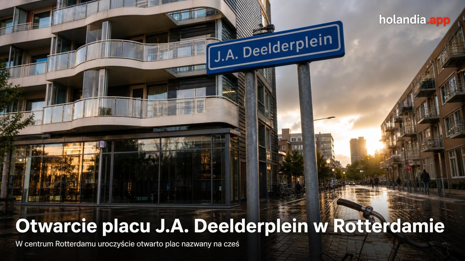 Otwarcie placu J.A. Deelderplein w Rotterdamie