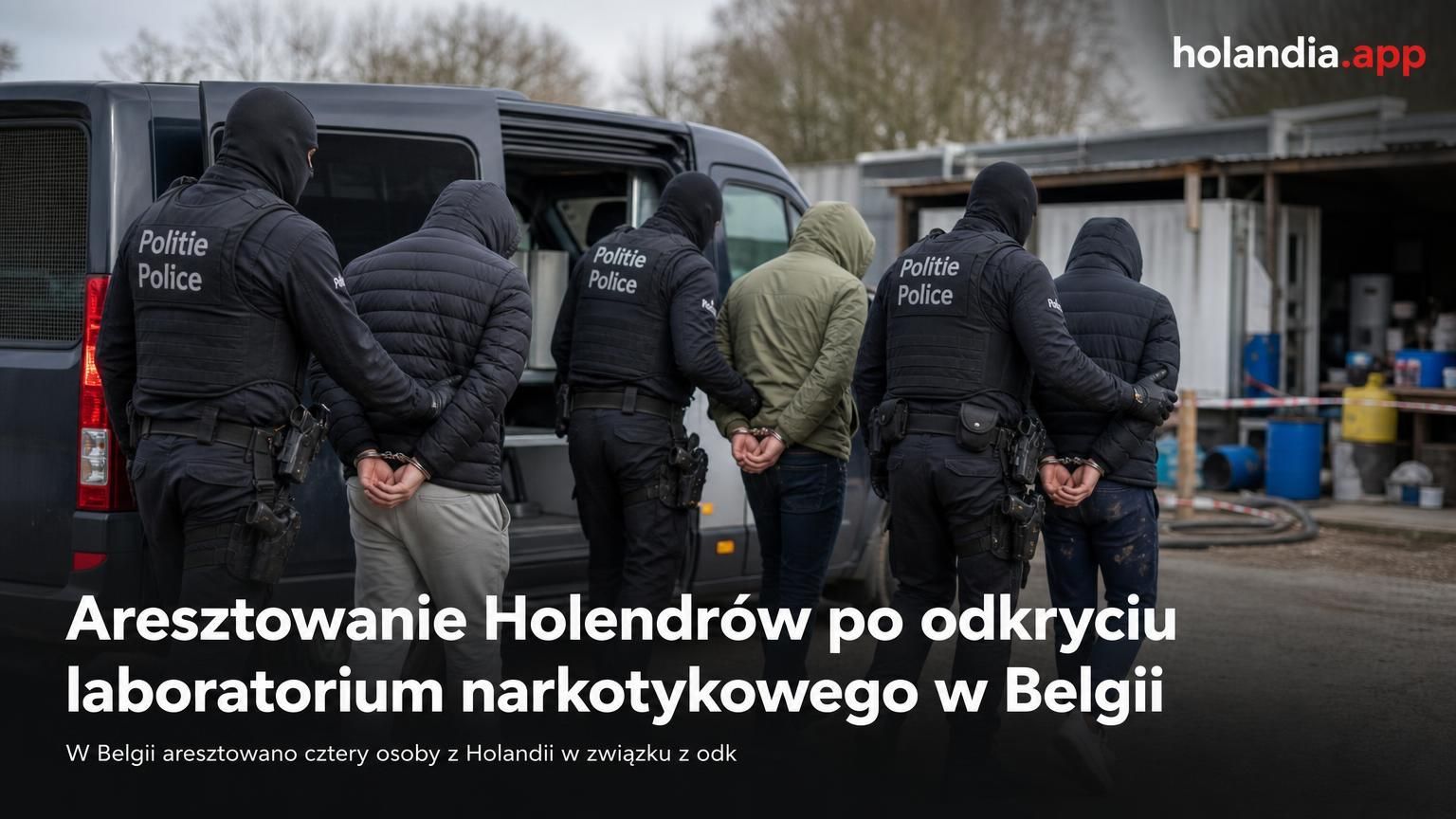 Aresztowanie Holendrów po odkryciu laboratorium narkotykowego w Belgii