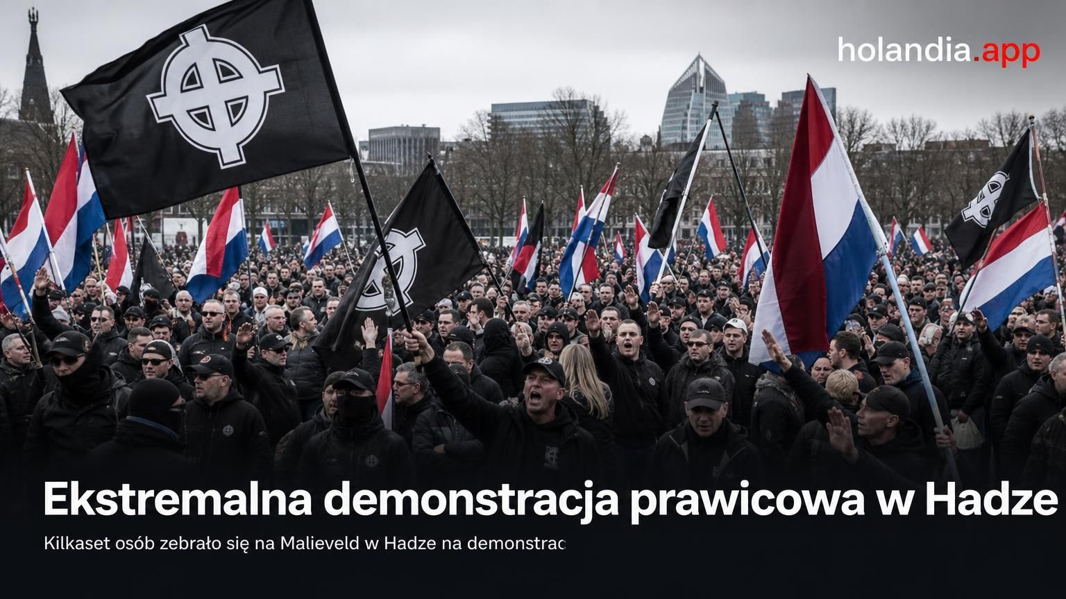 Ekstremalna demonstracja prawicowa w Hadze