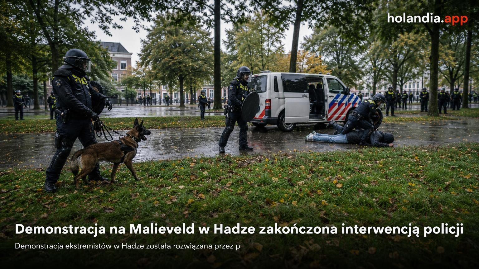 Demonstracja na Malieveld w Hadze zakończona interwencją policji