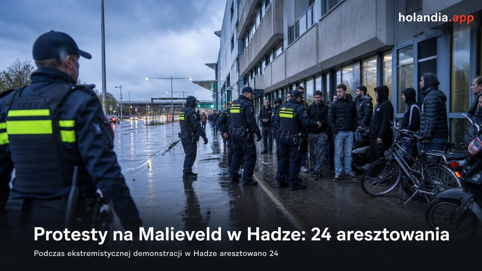 Protesty na Malieveld w Hadze: 24 aresztowania