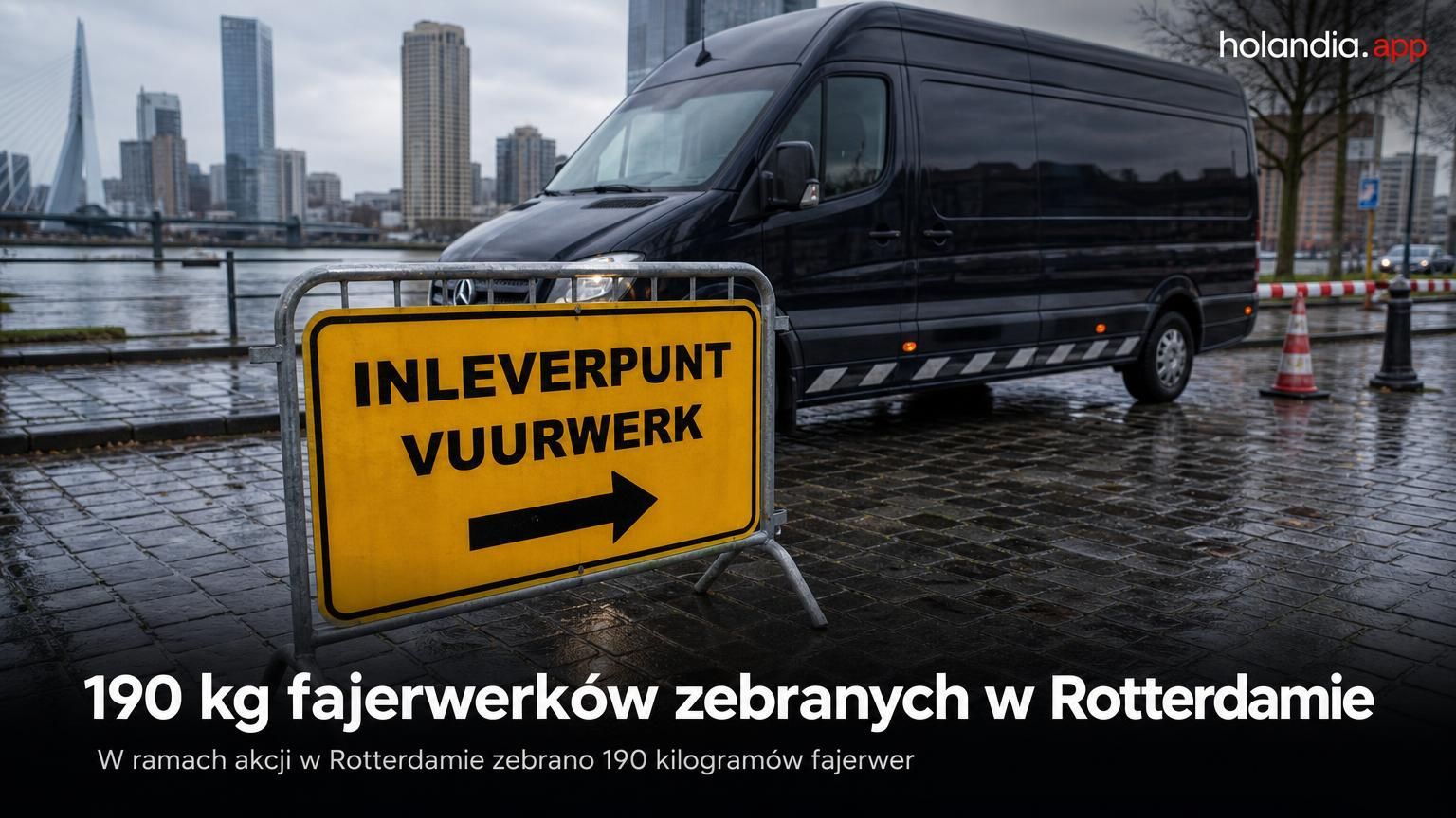 190 kg fajerwerków zebranych w Rotterdamie