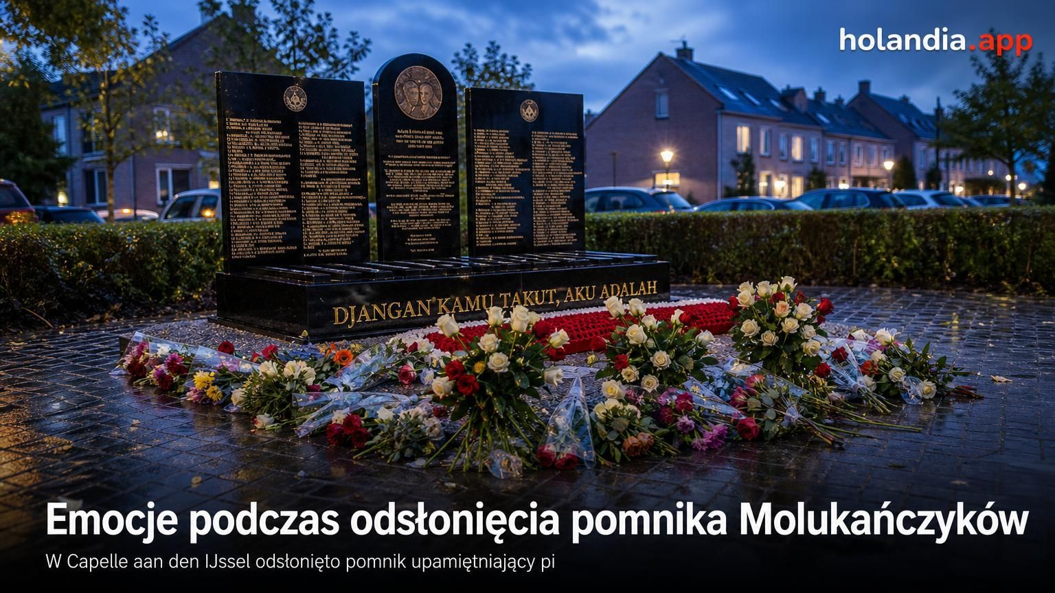 Odkryto nowy pomnik dla społeczności Molukańskiej w Capelle