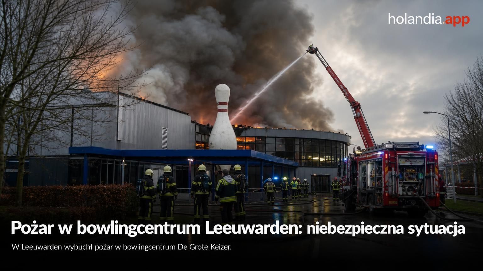 Pożar w bowlingcentrum Leeuwarden: niebezpieczna sytuacja