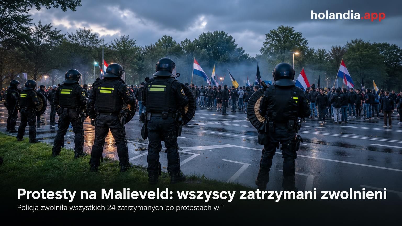 Protesty na Malieveld: wszyscy zatrzymani zwolnieni