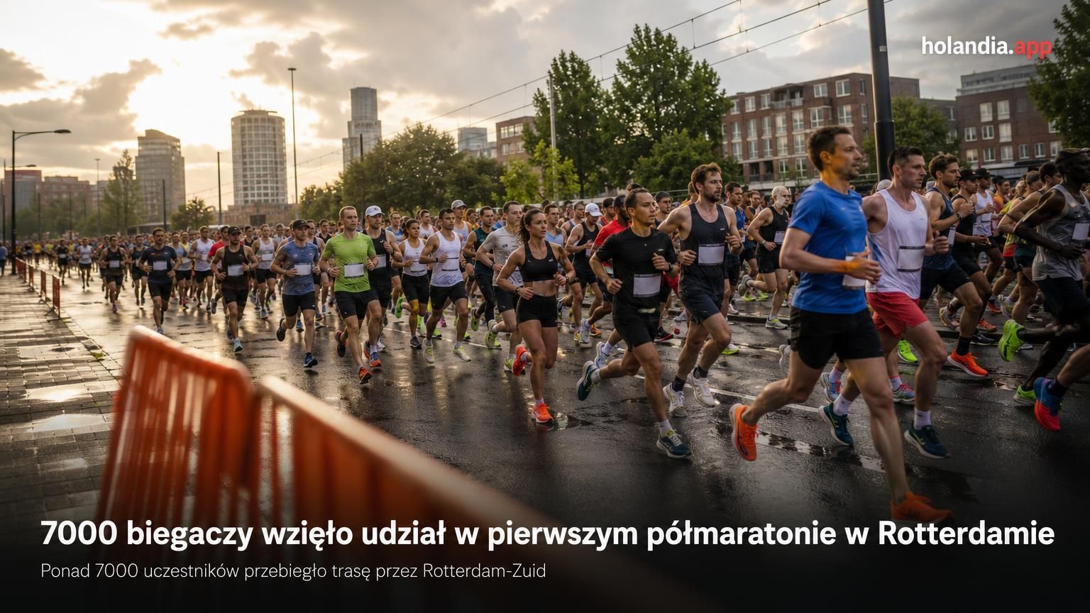 7000 biegaczy wzięło udział w pierwszym półmaratonie w Rotterdamie