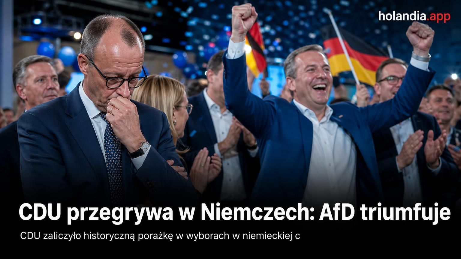 CDU przegrywa w Niemczech: AfD triumfuje