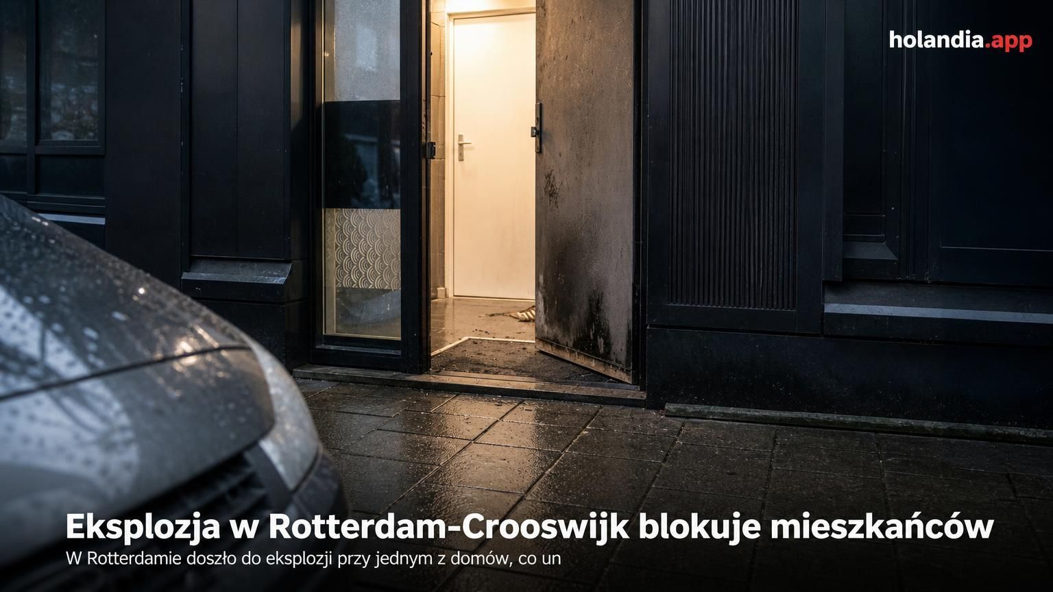 Eksplozja w Rotterdam-Crooswijk blokuje mieszkańców