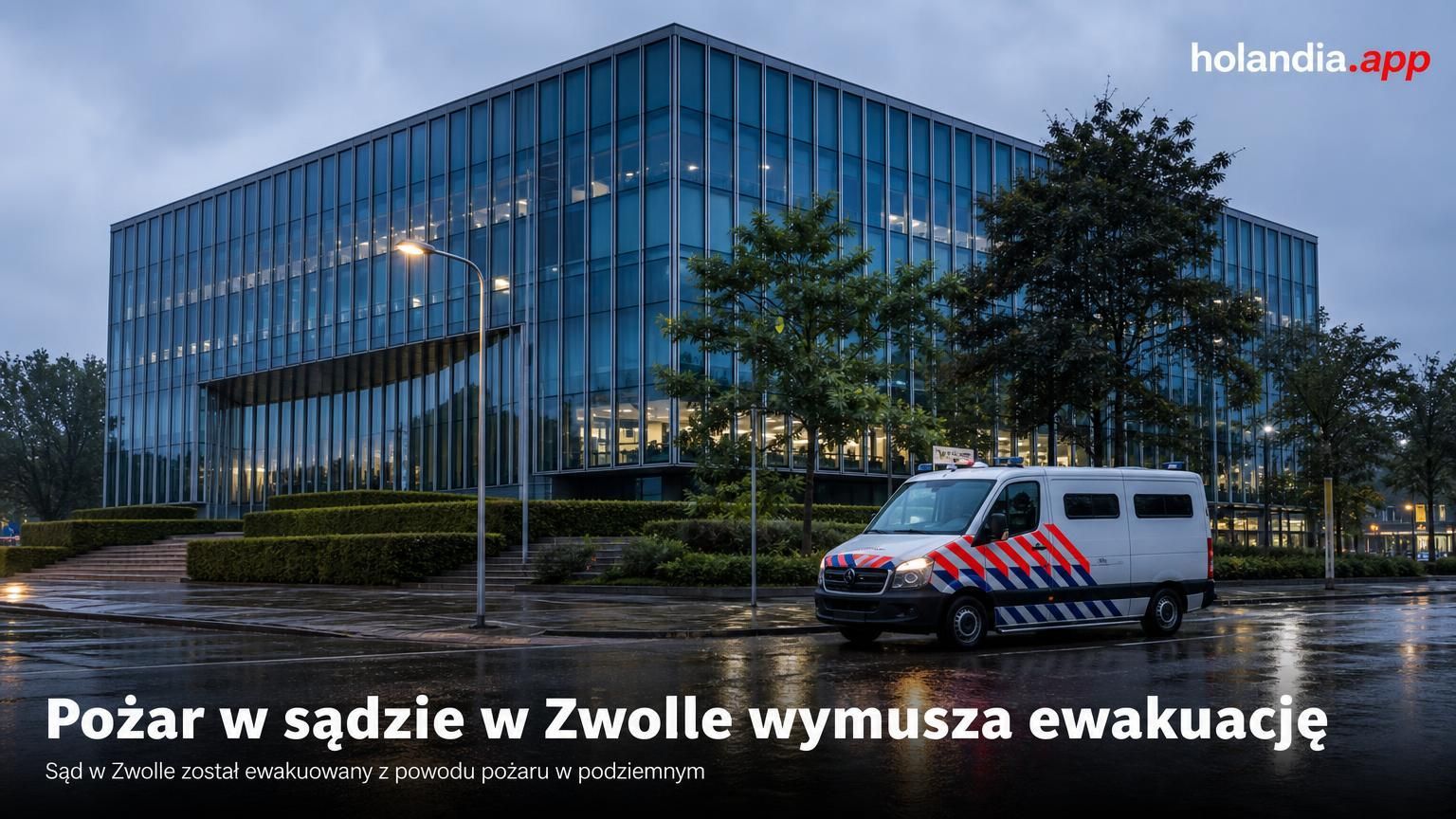 Pożar w sądzie w Zwolle wymusza ewakuację