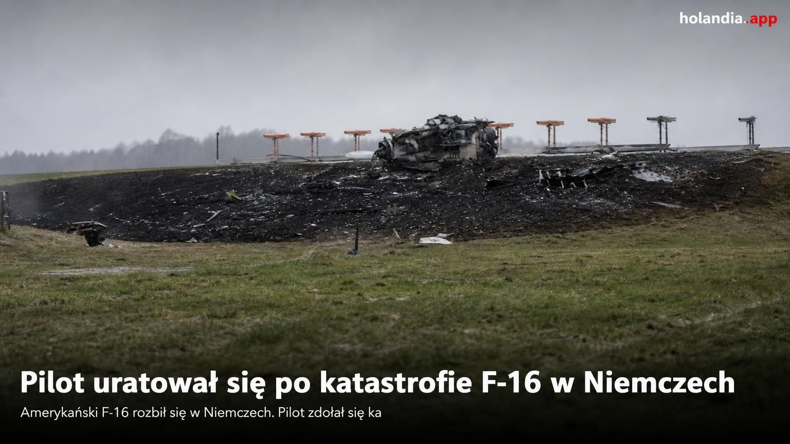 Pilot uratował się po katastrofie F-16 w Niemczech