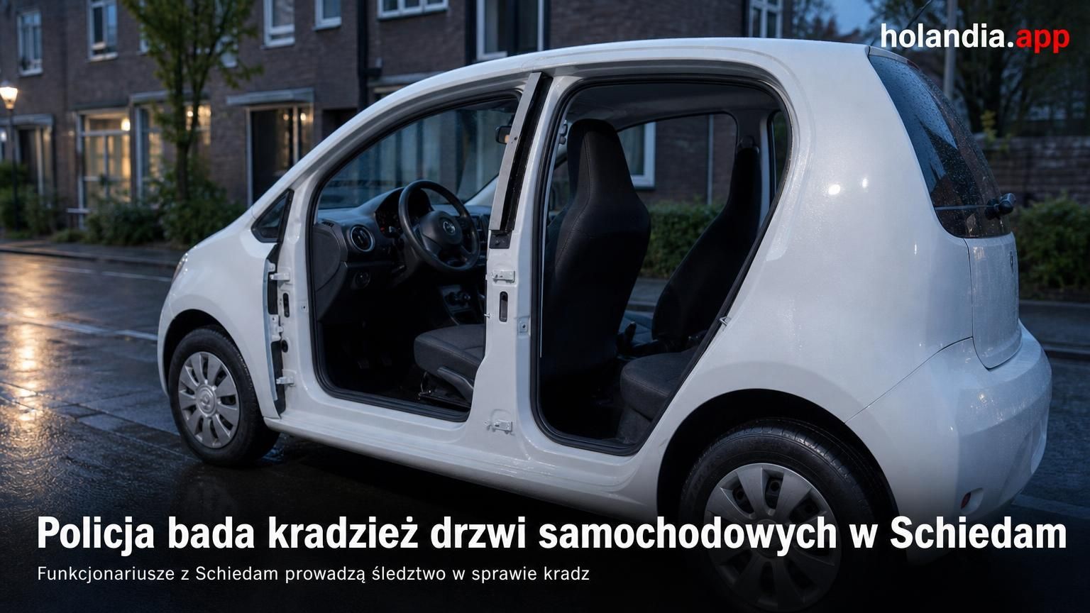 Policja bada kradzież drzwi samochodowych w Schiedam