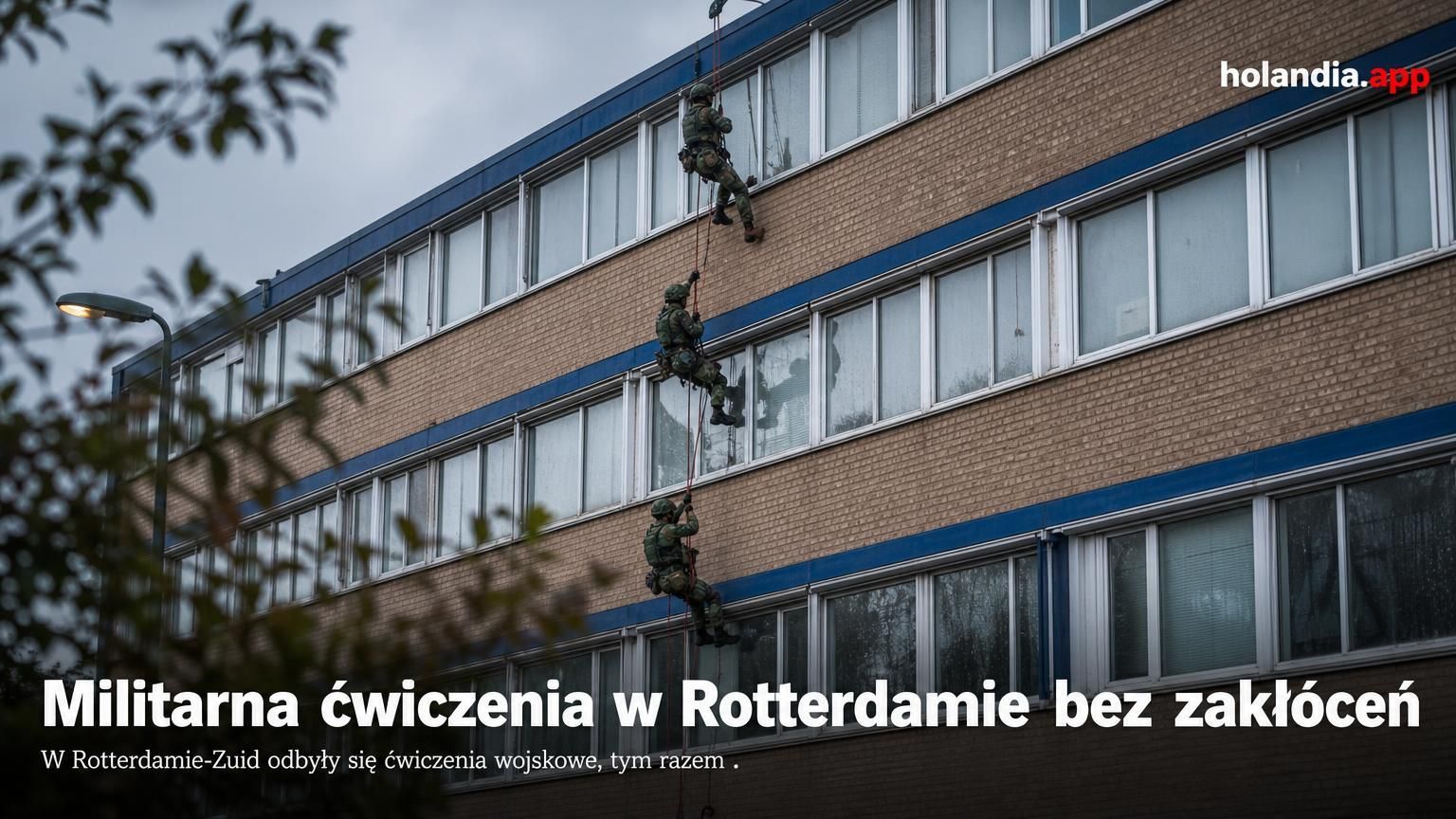 Militarna ćwiczenia w Rotterdamie bez zakłóceń