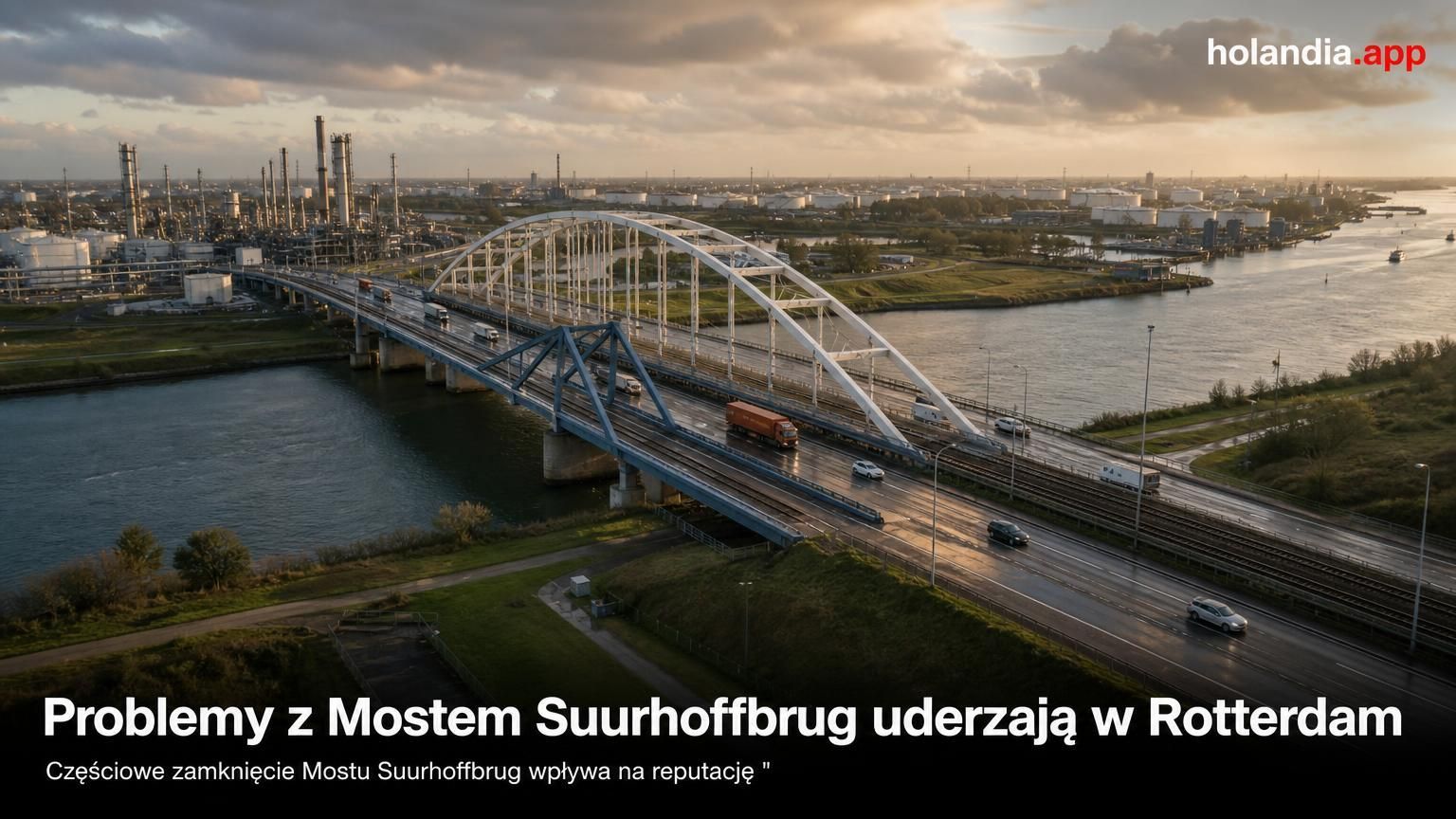 Problemy z Mostem Suurhoffbrug uderzają w Rotterdam