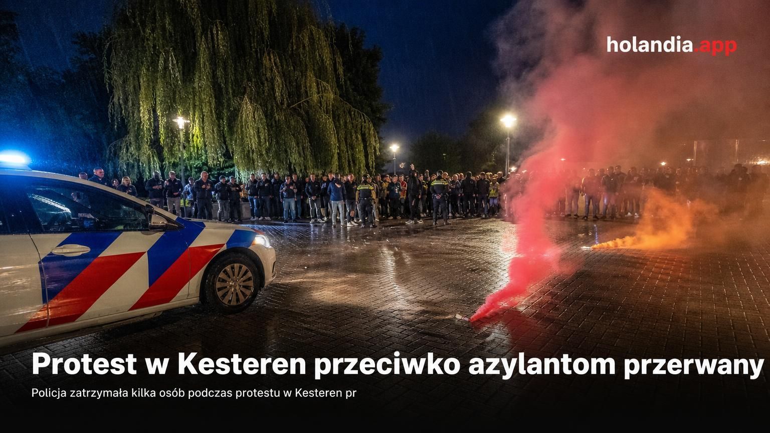 Protest w Kesteren przeciwko azylantom przerwany