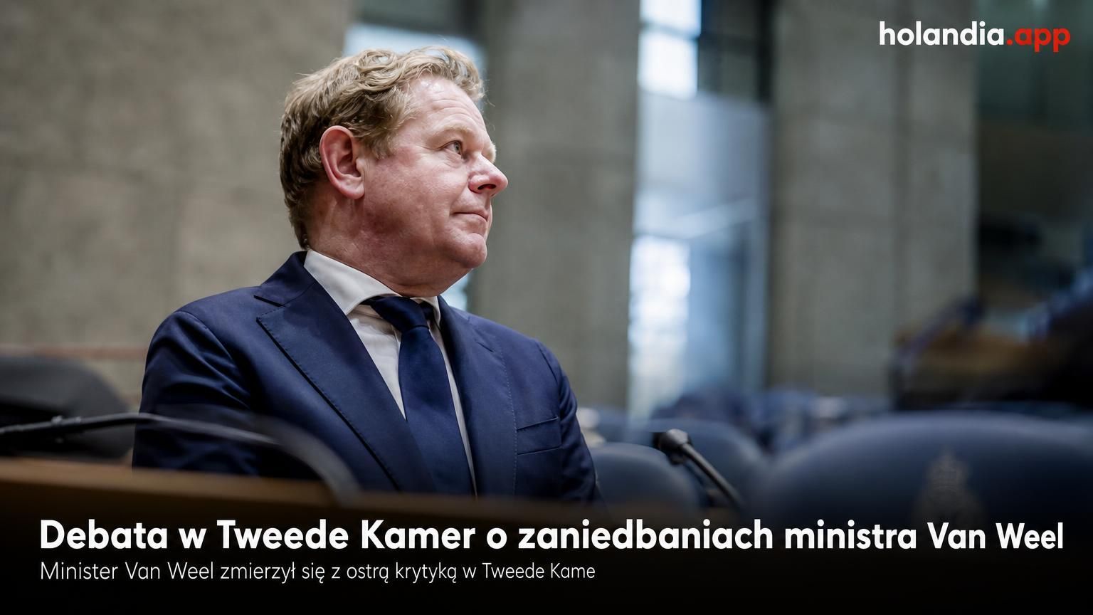 Debata w Tweede Kamer o zaniedbaniach ministra Van Weel