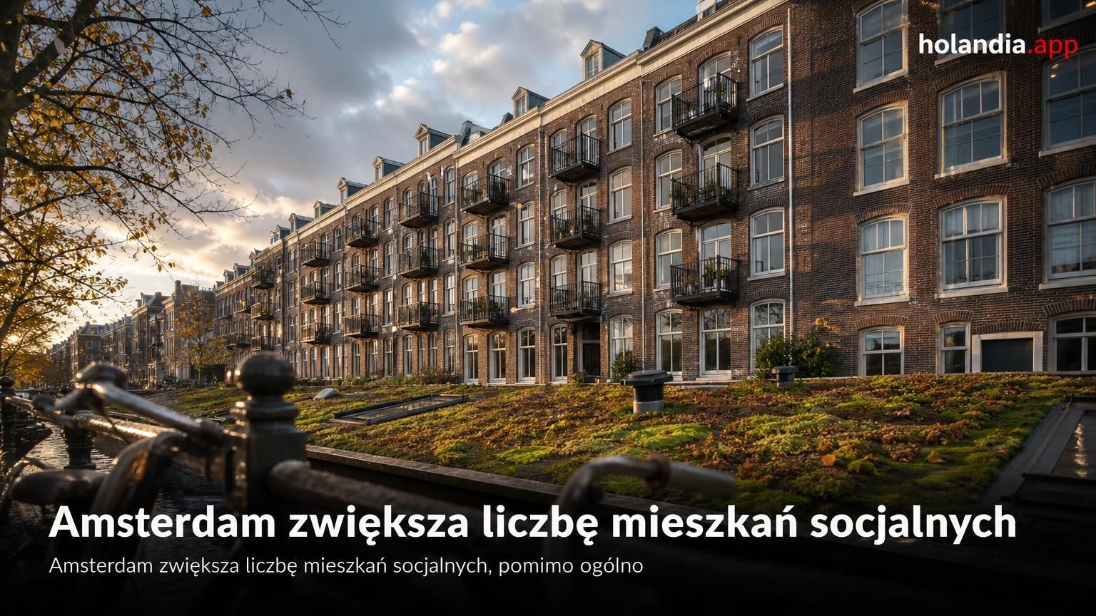 Amsterdam zwiększa liczbę mieszkań socjalnych