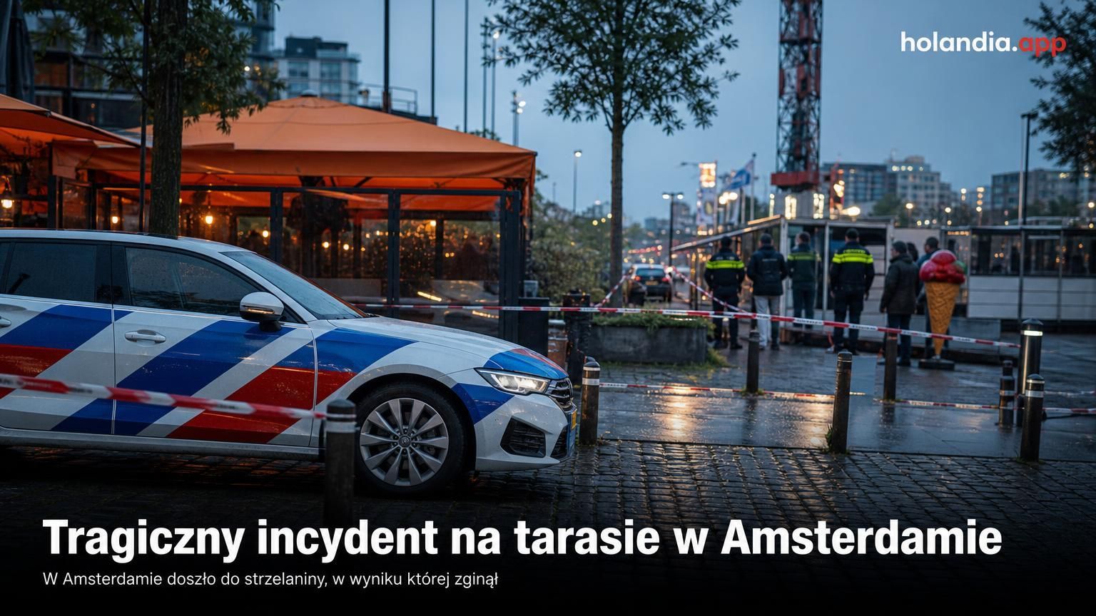 Tragiczny incydent na tarasie w Amsterdamie
