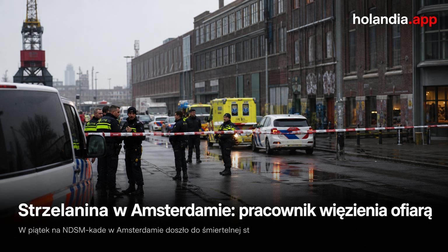 Strzelanina w Amsterdamie: pracownik więzienia ofiarą