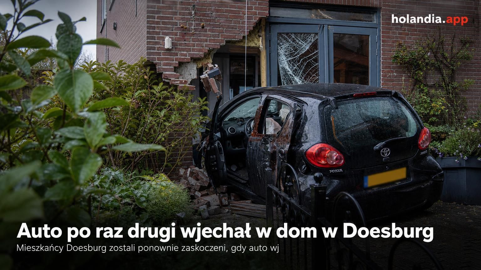 Auto po raz drugi wjechał w dom w Doesburg