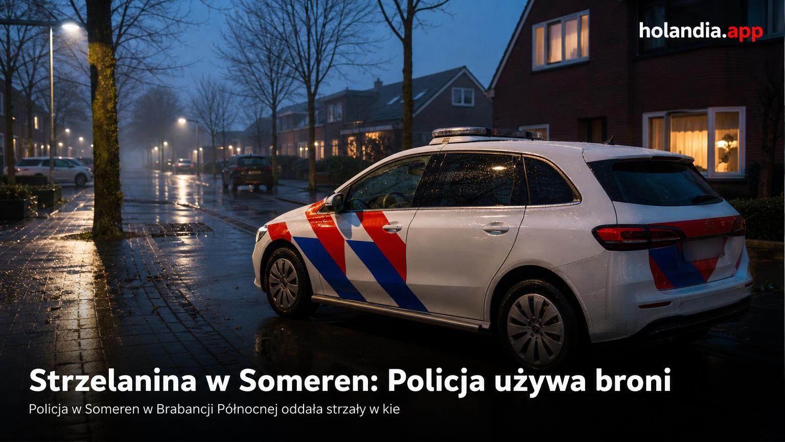 Strzelanina w Someren: Policja używa broni