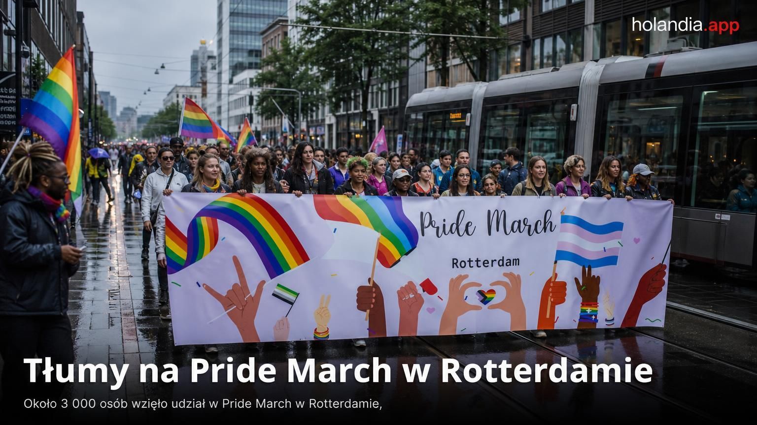 Tłumy na Pride March w Rotterdamie
