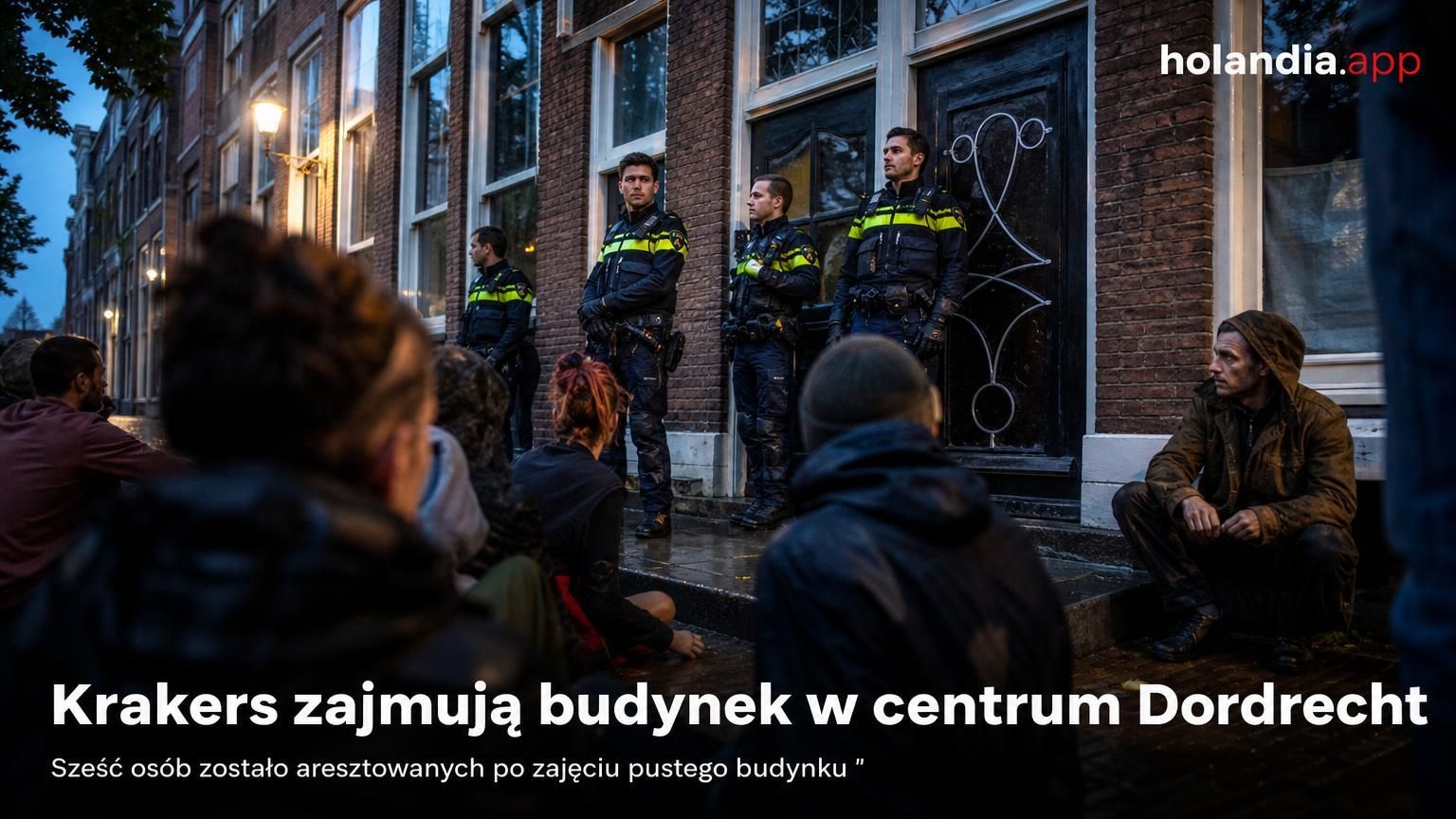 Krakers zajmują budynek w centrum Dordrecht