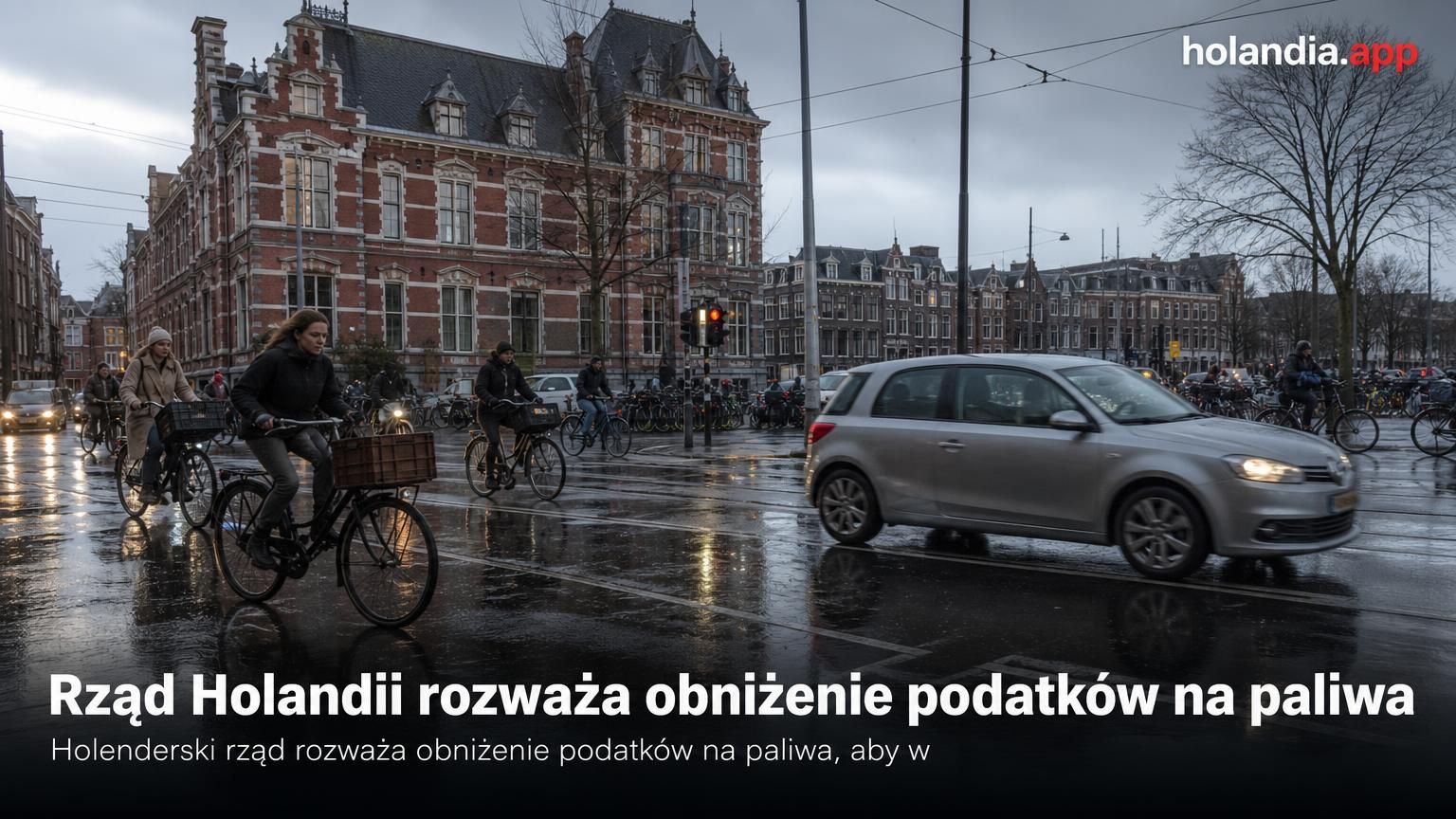 Rząd Holandii rozważa obniżenie podatków na paliwa