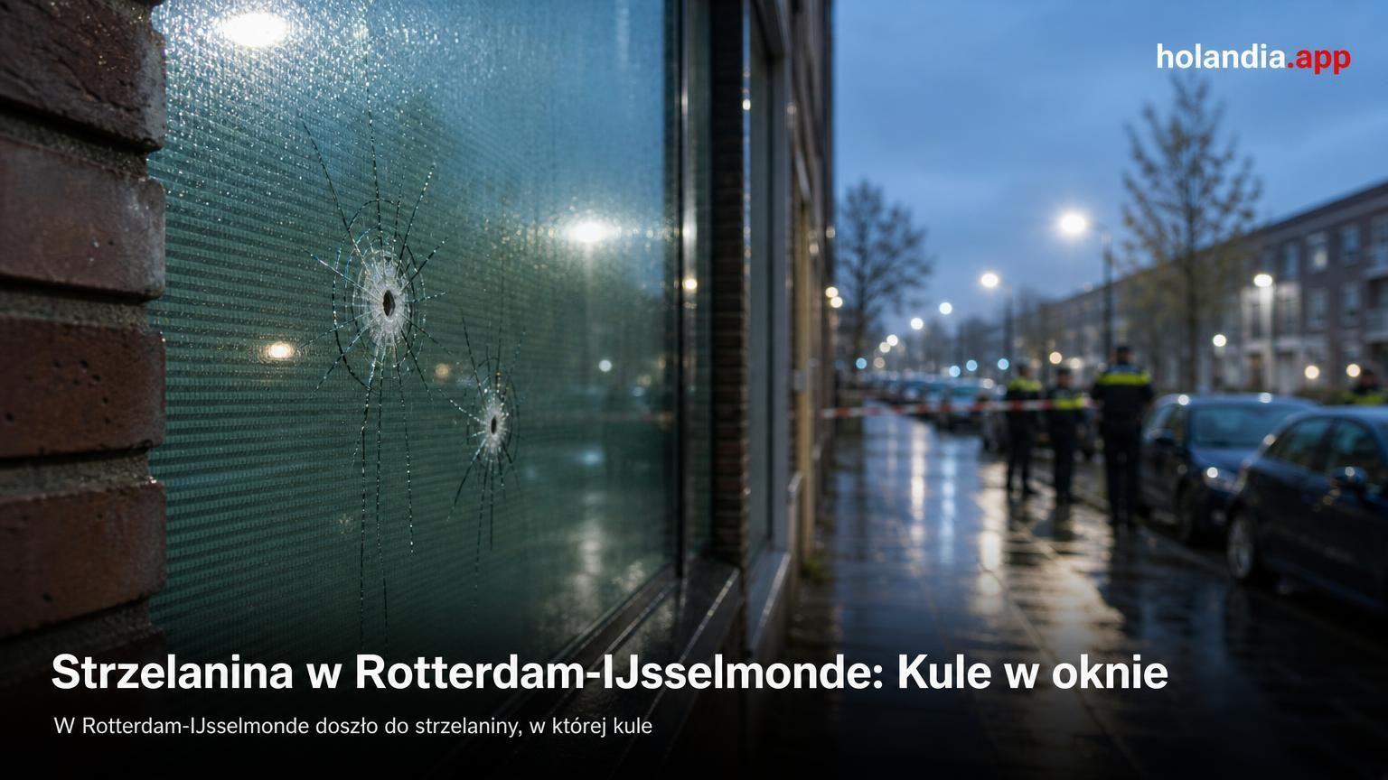 Strzelanina w Rotterdam-IJsselmonde: Kule w oknie