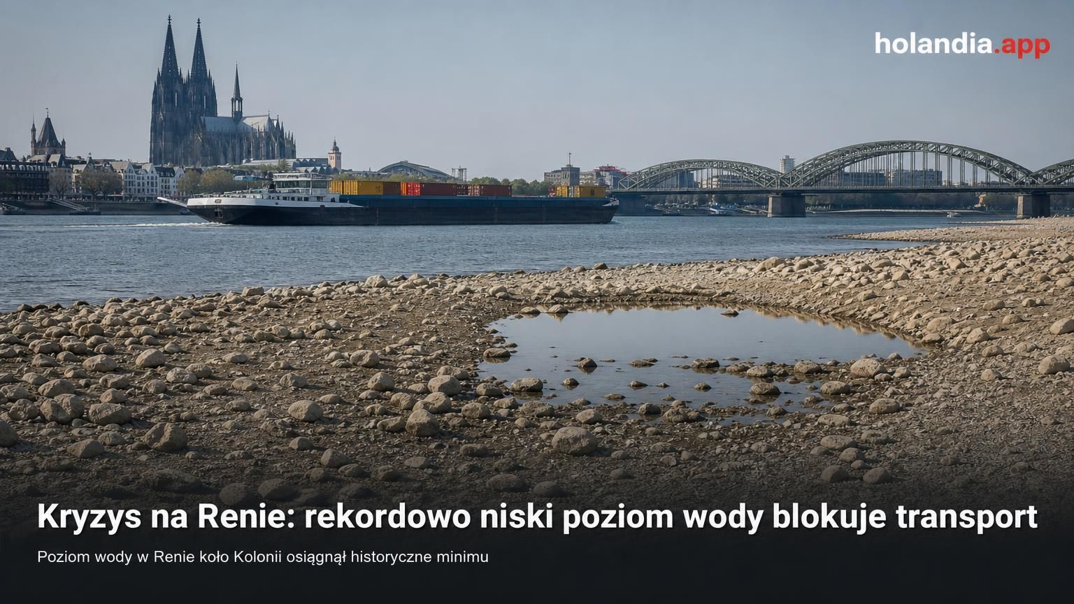 Kryzys na Renie: rekordowo niski poziom wody blokuje transport